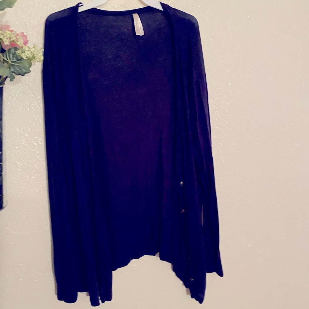 Navy blue pocket cardigan